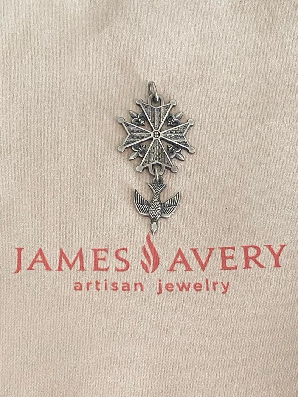 James Avery Retired Maltese Huguenot Pendant